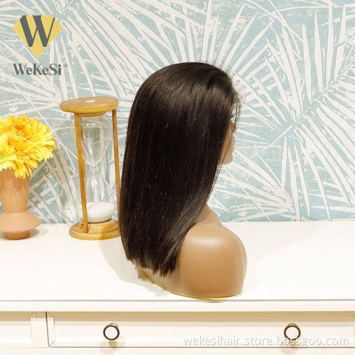 Cheap Wholesale Transparent HD Full Lace Bob Human Hair Lace Frontal Wigs Brazilian Virgin Hair Lace Front Wig For Black Women